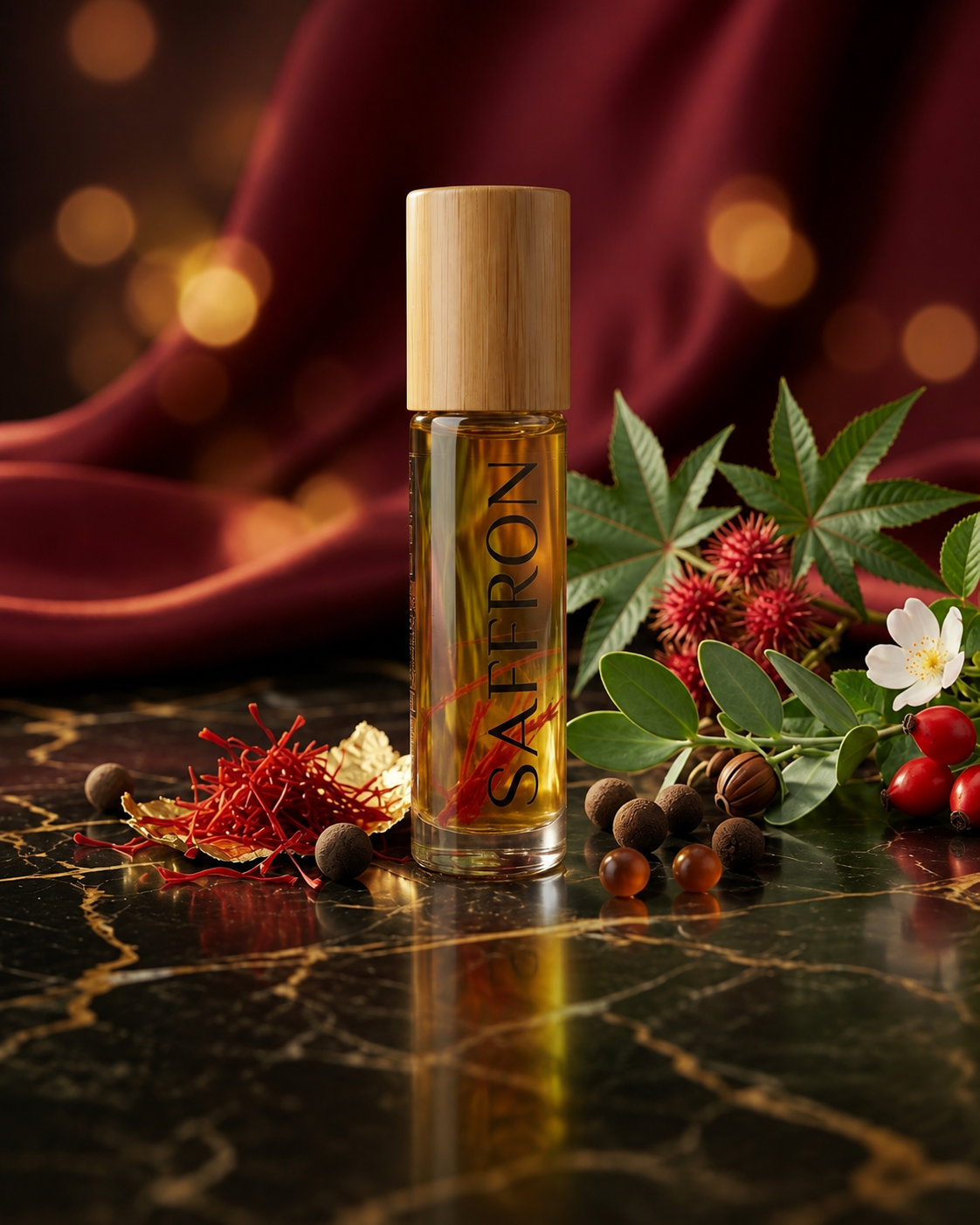 Saffron Castor Oil Roller