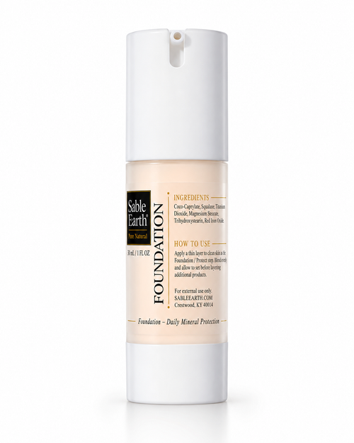 Sable Earth FOUNDATION Daily Mineral Protection in 30 mL frosted airless pump bottle