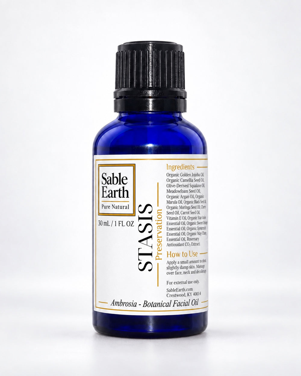 Sable Earth STASIS Preservation Ambrosia Botanical Facial Oil